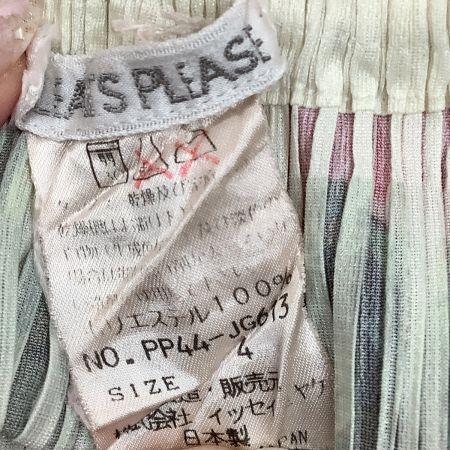  ISSEY MIYAKE イッセイミヤケ PLEATS PLEASE スカート 花柄 SIZE 4 PP44-JG613 カーキ