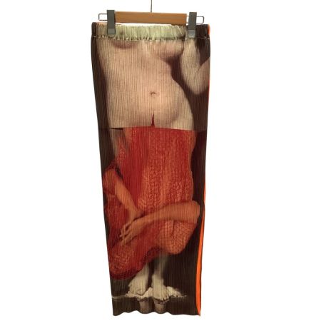 ISSEY MIYAKE イッセイミヤケ PLEATS PLEASE リメイク スカート SIZE 4 PP64-JH732  オレンジ