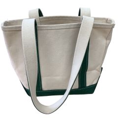 L.L.Bean エルエルビーン トートバッグ  グリーン×ホワイト Bランク
