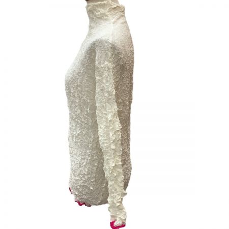  ISSEY MIYAKE イッセイミヤケ シワ加工 カットソー SIZE 3 IM04FJ948 アイボリー