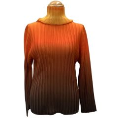 ♪♪ ISSEY MIYAKE イッセイミヤケ PLEATS PLEASE カットソー グラデーション PP11-FK311 オレンジ Bランク