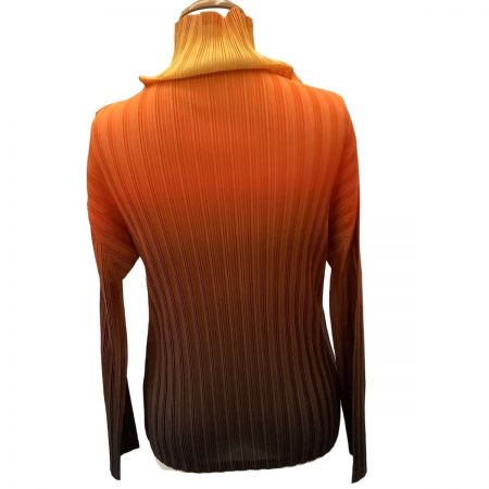  ISSEY MIYAKE イッセイミヤケ PLEATS PLEASE カットソー グラデーション PP11-FK311 オレンジ