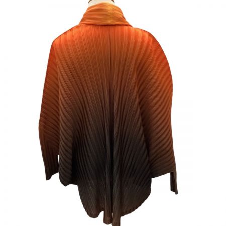  ISSEY MIYAKE イッセイミヤケ PLEATS PLEASE カーディガン グラデーション PP11-F0313 オレンジ