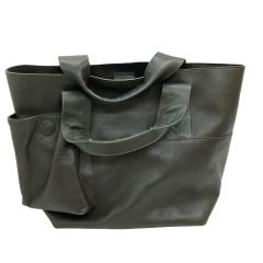 JURGEN LEHL ヨーガンレール レディース ハンドバッグ トートバッグ レザー モスグリーン Bランク