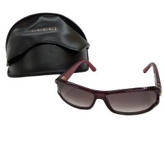 GUCCI グッチ  アイウェア サングラス 赤系 Bランク