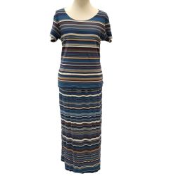 ♪♪ JURGEN LEHL ヨーガンレール レディース  セットアップ カットソー スカート SIZE M ブルー Bランク