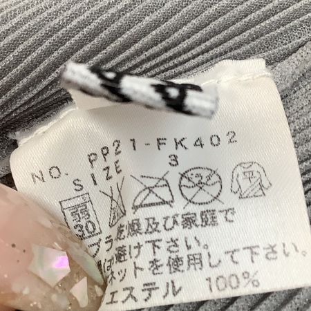 ISSEY MIYAKE イッセイミヤケ PLEATS PLEASE カットソー SIZE 3 PP21-FK402 グレー