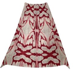 ♪♪ ISSEY MIYAKE イッセイミヤケ PLEATS PLEASE 変形 総柄 スカート SIZE 4 PP33-JG655 エンジ Bランク