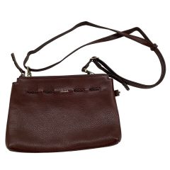 IBIZA イビサ ショルダーバッグ レザー 焦げ茶 Bランク