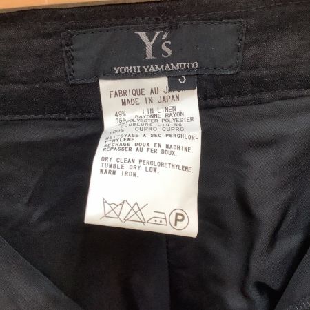 Y's ワイズ レディース パンツ SIZE 3 ブラック