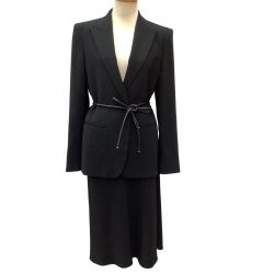 ♪♪ MAX MARA マックスマーラー レディース セットアップ スーツ SIZE 38 ストライプ ブラック Bランク