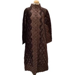 ♪♪ peplum yoshiki hishinuma ペプラム バイ ヨシキ ヒシヌマ レディース ロングコート ブラウン Bランク