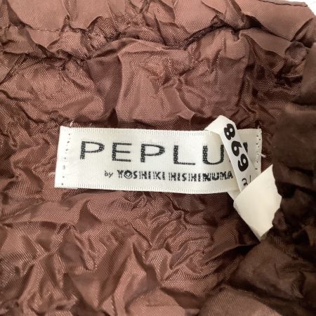  peplum yoshiki hishinuma ペプラム バイ ヨシキ ヒシヌマ レディース ロングコート ブラウン