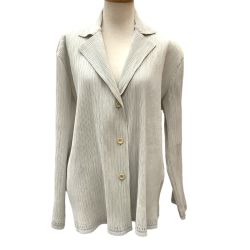 ♪♪ ISSEY MIYAKE イッセイミヤケ プリーツ 変形 ジャケット SIZE M  IM02FD906 ライトグレー Bランク