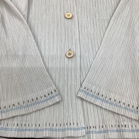  ISSEY MIYAKE イッセイミヤケ プリーツ 変形 ジャケット SIZE M  IM02FD906 ライトグレー