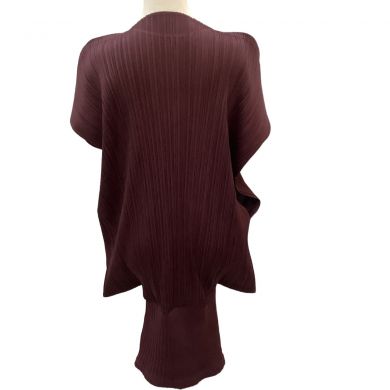 ISSEY MIYAKE イッセイミヤケ PLEATS PLEASE 変形 ワンピース SIZE 3 PP11-JT410 ワインレッド ｜中古｜なんでもリサイクルビッグバン