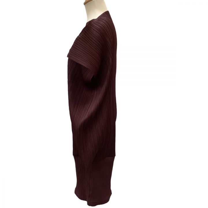 ISSEY MIYAKE イッセイミヤケ PLEATS PLEASE 変形 ワンピース SIZE 3 PP11-JT410 ワインレッド ｜中古｜なんでもリサイクルビッグバン