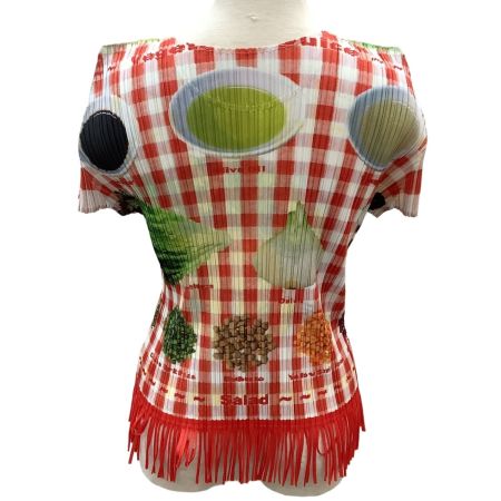 ISSEY MIYAKE イッセイミヤケ PLEATS PLEASE カットソー キッシュ SIZE 3 PP71-JK821 レッド