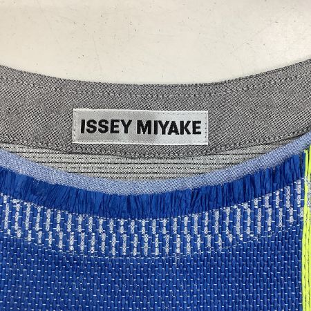 ISSEY MIYAKE イッセイミヤケ ペーパープリンジ ワンピース SIZE 2 IM62FH503 ブルー×グレー