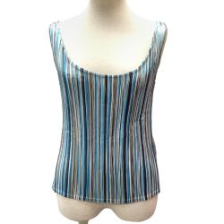 ♪♪ ISSEY MIYAKE イッセイミヤケ プリーツ ノースリーブカットソー SIZE 2 MI42FJ295 スカイブルー Bランク