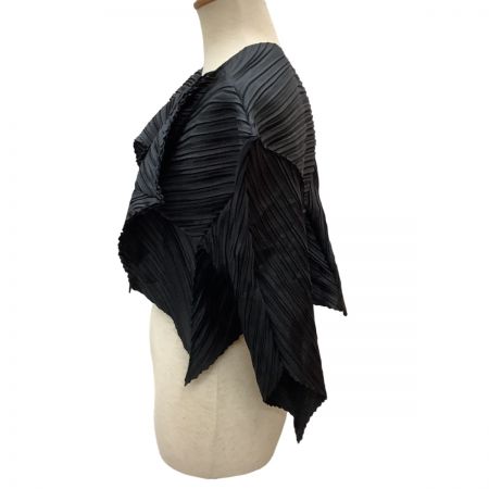  ISSEY MIYAKE イッセイミヤケ 変形 プリーツ PLEATA カーディガン SIZE 3 IM03FD757 ブラック