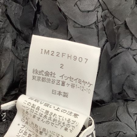 ISSEY MIYAKE イッセイミヤケ レア 花刺繍 プリーツ ワンピース SIZE 2 IM22FH907 ブラック