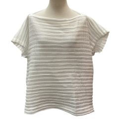 ISSEY MIYAKE イッセイミヤケ メッシュ カットソー SIZE 2 IM82FJ608 ホワイト Bランク