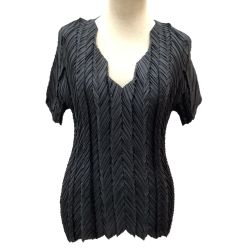 ♪♪ ISSEY MIYAKE イッセイミヤケ 変形 プリーツ PLEATS カットソー SIZE 2 IM03FJ783 ブラック Bランク