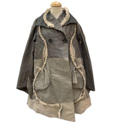 ♪♪ ISSEY MIYAKE イッセイミヤケ A-POC INSIDE 激レア コート  IM03FA540 チャコールグレー Bランク