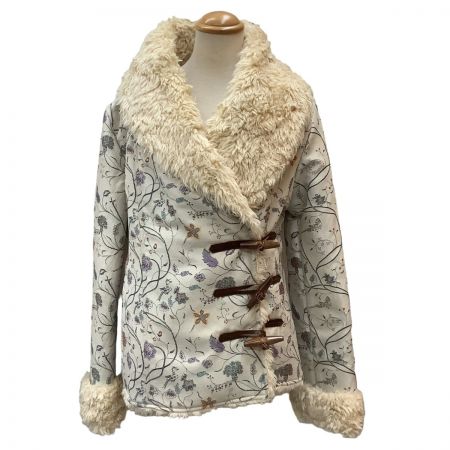  ISSEY MIYAKE イッセイミヤケ レディース ダッフルコート 激レア 花柄 SIZE 2 IM33FD544 アイボリー