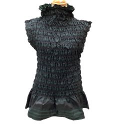 ♪♪ ISSEY MIYAKE イッセイミヤケ 変形 ノースリーブカットソー SIZE 2 IM93FJ568 ブラック×グリーン Bランク