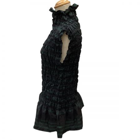  ISSEY MIYAKE イッセイミヤケ 変形 ノースリーブカットソー SIZE 2 IM93FJ568 ブラック×グリーン