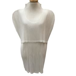 ISSEY MIYAKE イッセイミヤケ プリーツ 変形 重ね着風 チュニック SIZE L IM61FJ965 ホワイト Bランク