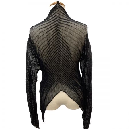  ISSEY MIYAKE イッセイミヤケ 変形 プリーツ タートルネックカットソー SIZE M IM82-FJ610 ブラック