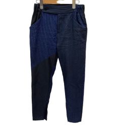 ISSEY MIYAKE イッセイミヤケ パンツ ストライプ SIZE 2 IM74FF511 ブルー Bランク