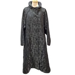 ISSEY MIYAKE FETE イッセイミヤケ レア ロングコート オーナメント柄 SIZE 2 IF84FA710 ブラック Bランク