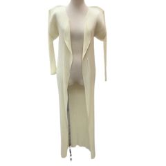ISSEY MIYAKE イッセイミヤケ PLEATS PLEASE ロングカーディガン SIZE 2 PP05-JA001 アイボリー Bランク