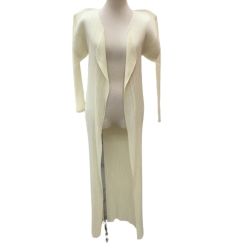 ISSEY MIYAKE イッセイミヤケ PLEATS PLEASE ロングカーディガン SIZE 2 PP05-JA001 アイボリー Bランク