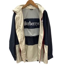 ♪♪ Burberrys バーバリーズ メンズ ナイロンジャケット SIZE L ネイビー×アイボリー Bランク
