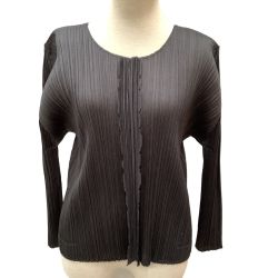 ISSEY MIYAKE イッセイミヤケ PLEATS PLEASE 変形カットソー SIZE 3 PP51-JK693 チャコールグレー Bランク