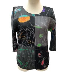 ISSEY MIYAKE イッセイミヤケ PLEATS PLEASE カットソー SIZE 3 PP53-JK632 グレー Bランク