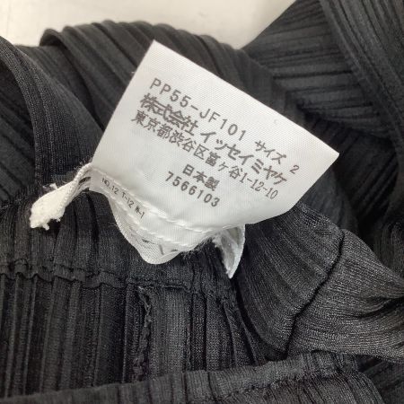  ISSEY MIYAKE イッセイミヤケ PLEATS PLEASE 七分丈 パンツ SIZE 2 PP55-JF101 ブラック