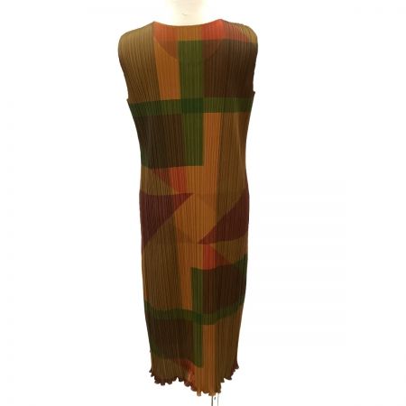  ISSEY MIYAKE イッセイミヤケ PLEATS PLEASEワンピース SIZE 2 PP73-JH765 ブラウン