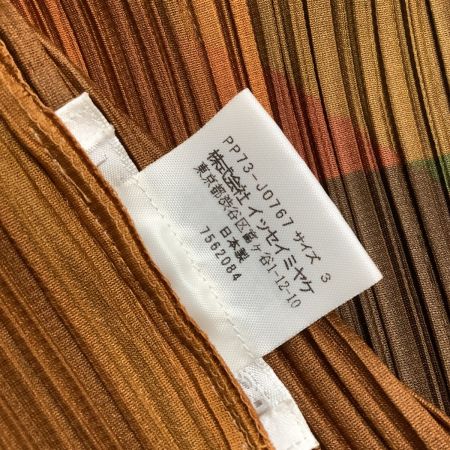  ISSEY MIYAKE イッセイミヤケ PLEATS PLEASE カーディガン SIZE 3 PP73-J0767 ブラウン