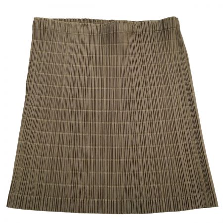  ISSEY MIYAKE イッセイミヤケ PLEATS PLEASE ミニスカート  PP43-JG525 ブラウン