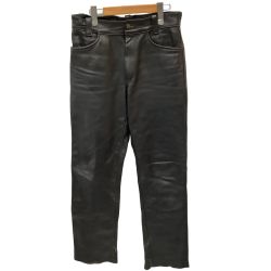 ♪♪ VANSON バンソン メンズ レザーパンツ SIZE 83.5cm (W33) ブラック Cランク