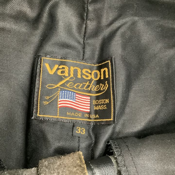 VANSON バンソン メンズ レザーパンツ SIZE 83.5cm (W33) ブラック｜中古｜なんでもリサイクルビッグバン