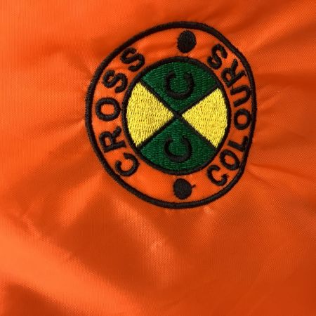 Cross Colours クロスカラーズ メンズ ナイロンジャケット SIZE M オレンジ