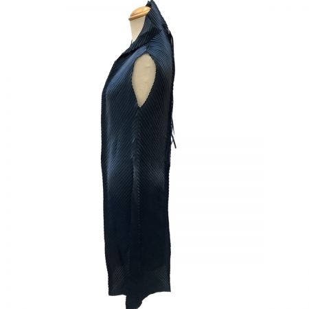  ISSEY MIYAKE FETE イッセイミヤケ 希少 プリーツ 変形 ワンピース SIZE 2 IF84FH703 ネイビー