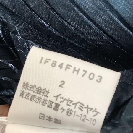  ISSEY MIYAKE FETE イッセイミヤケ 希少 プリーツ 変形 ワンピース SIZE 2 IF84FH703 ネイビー